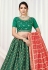 Viscose jacquard circular lehenga choli in Green colour 11052