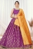 Viscose jacquard circular lehenga choli in Purple colour 11048