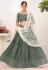 Green georgette a line lehenga choli in Camo colour 8004