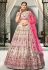 Silk a line lehenga choli in Off white colour 2146