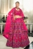 Silk a line lehenga choli in Magenta colour 2145