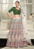 Silk a line lehenga choli in Off white colour 2142