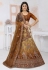 Net a line lehenga choli in Brown colour 6434