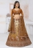 Net a line lehenga choli in Brown colour 6434