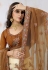 Net a line lehenga choli in Brown colour 6434