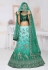 Net a line lehenga choli in Green colour 6435