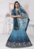 Net a line lehenga choli in Blue colour 6437