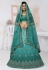 Net a line lehenga choli in Sea green colour 6445