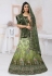 Net a line lehenga choli in Green colour 6433