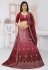 Net a line lehenga choli in Wine colour 6446