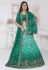 Net a line lehenga choli in Green colour 6440