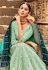 Georgette a line lehenga choli in Pista green colour 8002