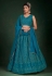 Georgette a line lehenga choli in Blue colour 30001