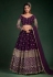 Georgette a line lehenga choli in Purple colour 30002