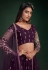 Georgette a line lehenga choli in Purple colour 30002