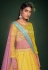 Georgette a line lehenga choli in Yellow colour 30003