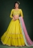 Georgette a line lehenga choli in Yellow colour 30003