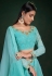 Georgette a line lehenga choli in Sky blue colour 30007