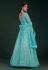 Georgette a line lehenga choli in Sky blue colour 30007