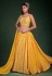 Chinon a line lehenga choli in Yellow colour 30009