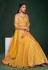 Chinon a line lehenga choli in Yellow colour 30009