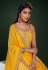 Chinon a line lehenga choli in Yellow colour 30009