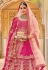 Banarasi silk bridal lehenga choli in Magenta colour 112