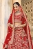 Banarasi silk bridal lehenga choli in Maroon colour 113