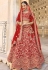 Banarasi silk bridal lehenga choli in Maroon colour 113