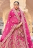 Banarasi silk bridal lehenga choli in Magenta colour 117