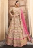 Banarasi silk circular lehenga choli in Beige colour 119