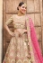 Banarasi silk circular lehenga choli in Beige colour 119