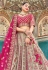 Banarasi silk circular lehenga choli in Beige colour 120