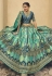 Banarasi silk circular lehenga choli in Light green colour 5405