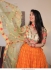 Bollywood Model Orange paithani silk wedding lehenga