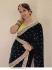 Bollywood Model Bottle green and yellow micro velvet designer saree