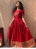 Bollywood Model Red banarasi silk wedding gown