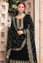 Black faux georgette embroidered pakistani suit 201F