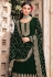 Green faux georgette embroidered pakistani suit 201D