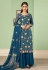 Teal georgette pakistani suit 2048A