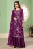 Purple georgette palazzo suit 2050B