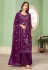 Purple georgette palazzo suit 2050B