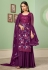 Purple georgette palazzo suit 2049B