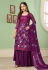 Purple georgette palazzo suit 2049B