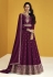 Purple faux georgette long anarkali suit 9230D