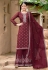 Wine georgette pakistani suit 156814