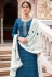 Blue chinon palazzo suit 156976