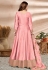 Pink art silk abaya style anarkali suit 4801