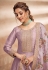 Light purple art silk long anarkali suit 4804