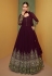 Purple georgette long anarkali suit 5220